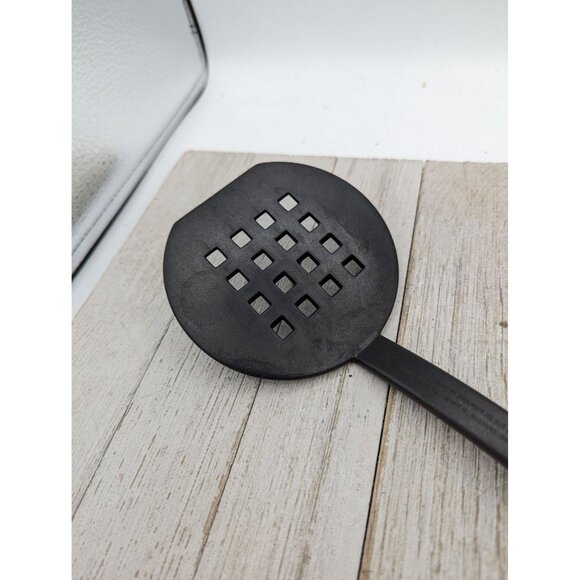 Hard Black Nylon Turner Slotted Spatula 12" Holes - Picture 2 of 6